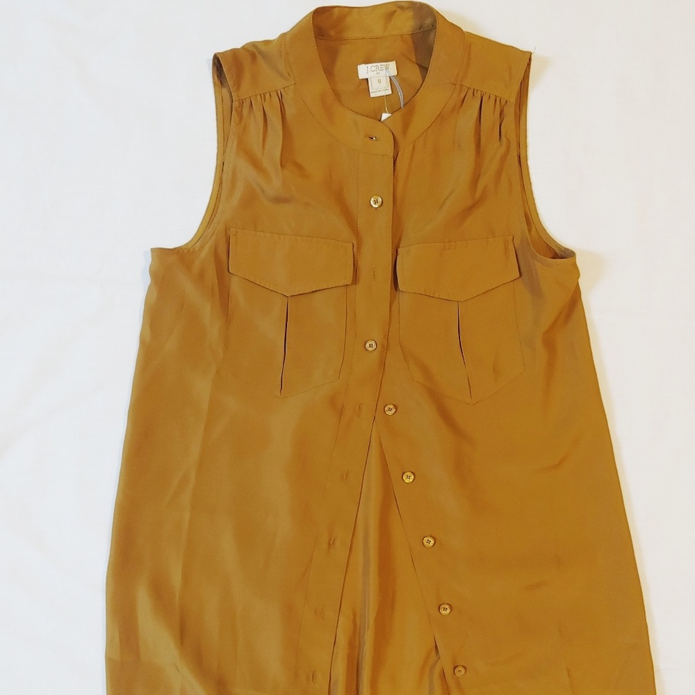 JCREW Mustard Tank Size 0